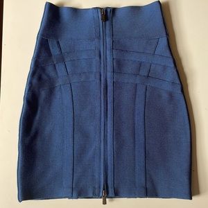Herve Leger XS Navy Blue Skirt
